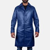 Montaro Overcoat Mens Leather Duster